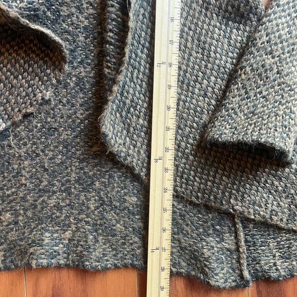 Wooden Ships Paola Buendia Open Front Cozy Cardigan Brown Black‎ Mohair Wool S/M - Picture 5 of 5